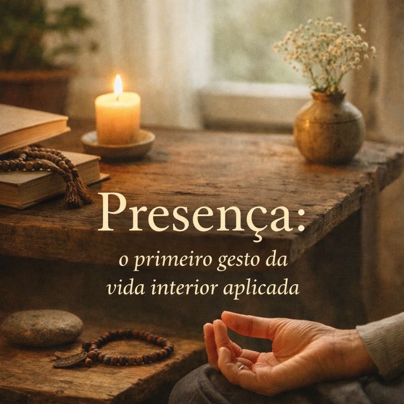 PRESENÇA-O PRIMEIRO GESTO DA VIDA INTERIOR APLICADA PRESENÇA-O PRIMEIRO GESTO DA VIDA INTERIOR APLICADA